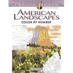 AMERICAN LANDSCAPES COLOR BY NUMBER ADULT COLORING BOOK