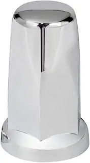 United Pacific 10059 - Wheel Lug Nut Cover Set - 33Mm X 3.25" Chrome Plastic Tall Nut Cover With Flange - Push-On (20 Pa