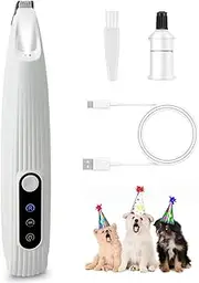 FURBONA Upgraded Dog Paw Trimmer with LED Light, 9 mm Mini Blade (0.35 inches), Smart Display, Type-C Rechargeable Pet Clippers for Small Dogs Cats Trimming Paws, Eyes, Ears, Face, and Rump