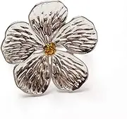 5 Petals Lucky Flower Napkin Ring Napkin Buckle Napkin Holder Kitchen Decoration Table Napkin Ring (Color : Silver)