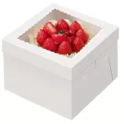 15 Pack 10 Inch Cake Boxes with Clear Window for Cake Cupcake Pie Dessert