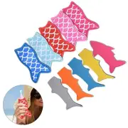 10 Pieces Ice Pop Holders Popsicle Holder Bags Mermaid and Shark Ice Pop Slee...