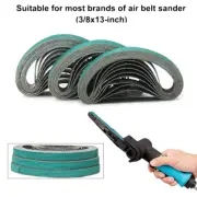 10Pcs 10x330mm Zirconia Oxide Air Belt Sander File Sanding Belts 60 80 120 Grit