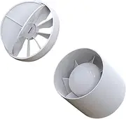 Tulov 100 mm Pipe Fan, Inline Extractor Fan, 130 m³/h Flue Duct Fan, Quiet Flue Pipe Fan for Bathrooms, Kitchens, Greenhouses, Lofts, Tents, Garages