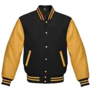 Varsity Letterman High Quality Wool & Real Cowhide Leather Sleeves Bomber Jacket