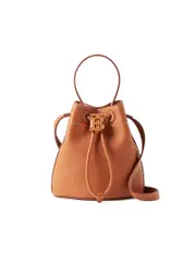 Burberry Mini TB Bucket Bag in Warm Russet Brown