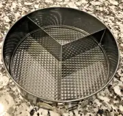 9" Springform Cake Pan Non-Stick Black Quick Release w/Removable Separator - NEW