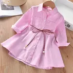 GIRL DRESS SPRING AUTUMN STRIPE KIDS CLOTHES FASHION TODDLER