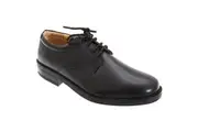 Roamers Mens Flexi Plain Leather Gibson Shoes (Black) - UTDF121