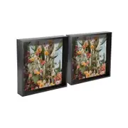 Nicola Spring 2 Piece Box Photo Frame Set - 10 x 10 Square Acrylic Frame