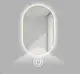 鏡子 50**80CM三色變光 北歐LED帶燈鏡 橢圓鏡 裝飾鏡 浴室鏡 創意梳妝鏡玄關鏡 (7.8折)
