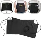 Half Bib Waist Apron Set of 2 with Convenient Storage for Kitchen Staff