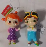 Cocomelon Ornaments TomTom Boy YoYo Girl 4" Ruz Plastic Moonbug Entertainment
