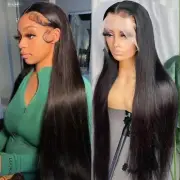 HD Transparent 360 Lace Frontal Wig 4x4 Lace Closure Wig Straight 13x6 HumanHair