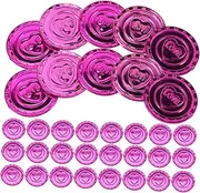 NAMOARLY Love Plastic Coins 100pcs Valentine's Day Love Plastic for Collectors Valentine Party Ornament Behavior Incentive Plastic Playes Bulk Kids Toys Red Box Gemstones Bulk