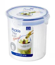 Lock & Special Round Container With Draining Basket 1.4L - Pickle Tray