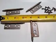 4 Non Mortise Hinges Size 2" Long (3" tip to tip) x 15/16". Leaf for 3/4" wood)