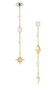 Ettika Celestial Chain Dangle Drop Earrings in Gold at Nordstrom One Size