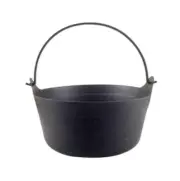 Black Plastic Cauldron Pail (25 x 12cm)