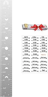 Yhsioaklo Growth Chart Mirror for Kids - Wall Height Chart Mirror | Children's Wall Mirrors Height Charts | Multi-Purpose Home Decoration for Playrooms, Nurseries, Children's Rooms, Study Rooms
