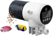 Automatic Fish Feeder Moisture-Proof Fish Food Dispenser Battery Operated, White
