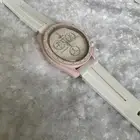 20mm WHITE Vulcanized Caoutchouc Pink Stripe Omega Speedmaster Venus Swatch