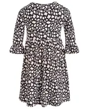 Epic Threads Big Kid Girls Ruffle Sleeve Babydoll Dress Size-M Color-Deep Black