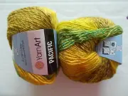 YarnArt Pacific wool blend gradient yarn, yellow shades, lot of 2 (218 yds ea)