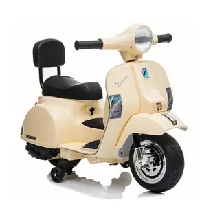 【聰明媽咪兒童超跑】偉士牌 Vespa 迷你版兒童電動機車 (米白/紅色) i-Smart 商城旗艦館