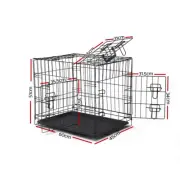 i.Pet Dog Cage Crate 24" Large Puppy Rabbit Cat Foldable Metal Kennel Portable