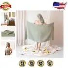 Set of 2 Sage Green Quick Dry Waffle Towels - Soft Turkish Cotton, Lint-Free