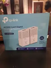TP-Link TL-PA7027P KIT AV1000 2-Port Gigabit Passthrough Powerline Starter Kit,