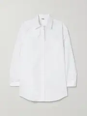 [Adam Lippes] Adam Lippes - Embroidered Crochet-trimmed Cotton-poplin Shirt - White - US6 US 6 White