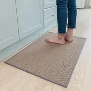 MontVoo Kitchen Rugs and Mats Non Skid Washable, Absorbent Runner Rugs for Kitchen, Front of Sink, Kitchen Mats for Floor (Grey, 20"x32")