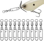 Fishing Trunnions Set - 10pcs Stainless Steel Ball Bearing Trunnions | Saltwater Fishing Tackle Connectors Anti Twist Barrel Trunnion for Bait Mounting