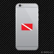 Dive Flag Cell Phone Sticker Mobile Die Cut scuba diving #2