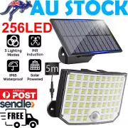 256 LED Solar Motion Sensor Light Outdoor Garden Wall Security Flood Lamp Yard