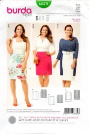 Burda Style Sewing Pattern 6679 Women's Skirt Size 20-34