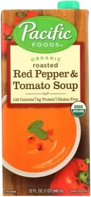 Pacific Natural Foods Organic Soup; Roasted Red Pepper & Tomato - Case of 12 -