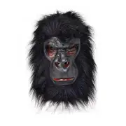 Bristol Novelty Unisex Adults Latex Gorilla Mask With Hair Black One Size