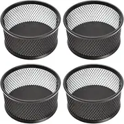 Paper Clip Holder Mesh Paper Clip Cup Holders Paper Clip Dispenser for Desk Organizer Paper Clip Organizer Office Binder Clip Holder Black 4pcs