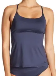 Nike Navy Crossback Illusion Tankini Top Women's Size M L76116