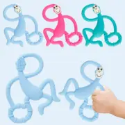 Baby Teething Toy BPA Free Silicone Teether Monkey Safe Baby Chew Toy Newborn-.-