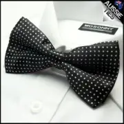Black with White Polkadots Boy's Bow Tie Kids Junior