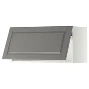 METOD wall cabinet horizontal, white/Bodbyn grey, 80x37x40 cm