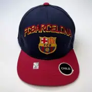Barcelona Hat Boy Snap Back Youth Child Spell Out Soccer Spain FCB Run Core Cap
