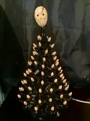 11” Jason Friday The 13th Ceramic Lighted Christmas Tree