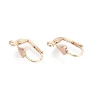 500pcs Rose Gold Brass Leverback Earwire Shell Earring Findings Loop Ring 17mm