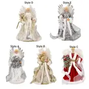 Christmas Angel Tree Topper Christmas Treetop Figurine for Desktop Xmas