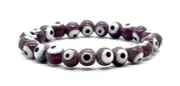 Protection & Positivity: Handmade Brown Evil Eye Charm Bracelet (8mm Beads) -